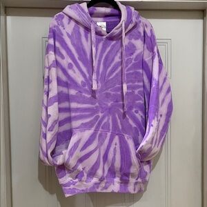 BE KIND Purple/White Tie-Dye Hoodie Size Xl